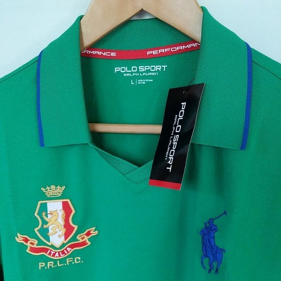 BRAND NEW Polo Sport Italia PRLFC Shirt L Performance Ralph Lauren Big Pony - Picture 2 of 9
